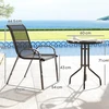Fotelis Koduva 3 dalių bistro komplektas, juodas, metalas ir grūdintas stiklas