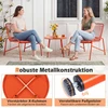 Koduva 3 dalių lauko baldų komplektas, oranžinis, 2 kėdės ir šoninis staliukas