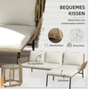 Lauko baldų komplektas Koduva 3 dalių sodo baldų komplektas, kreminės baltos spalvos, PE rotangas