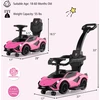 Promotion 3-in-1 licencijuotas Lamborghini paspiriamas automobilis-vaikštynė, rožinė