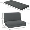 Fotelis Koduva 3-in-1 sulankstoma poilsio sofa, svečių čiužinys, dalijama, 138 cm pločio, tamsiai pilka