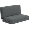 Fotelis Koduva 3-in-1 sulankstoma poilsio sofa, svečių čiužinys, dalijama, 138 cm pločio, tamsiai pilka