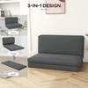 Fotelis Koduva 3-in-1 sulankstoma poilsio sofa, svečių čiužinys, dalijama, 138 cm pločio, tamsiai pilka