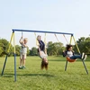 Koduva 3-in-1 sūpynių rinkinys vaikams, iki 150 kg, klasikinės sūpynės, gimnastikos žiedai, stovimos sūpynės, 285 x 160 x 181 cm