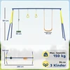Koduva 3-in-1 sūpynių rinkinys vaikams, iki 150 kg, klasikinės sūpynės, gimnastikos žiedai, stovimos sūpynės, 285 x 160 x 181 cm
