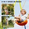 Koduva 3-in-1 sūpynių rinkinys vaikams, iki 150 kg, klasikinės sūpynės, gimnastikos žiedai, stovimos sūpynės, 285 x 160 x 181 cm