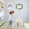 Koduva 3-in-1 vaikų žaidimų aikštelė su reguliuojamu krepšinio stoveliu žalia