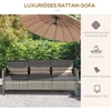 Koduva 3 vietų sodo sofa su pagalvėlėmis, pilka, 173 x 68 x 78 cm