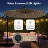 Koduva 300 cm konsolinis skėtis su 40 LED lempučių, saulės kolektorius, kava
