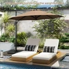 Koduva 360° besisukantis 300x247 cm skėtis rudas spalvos