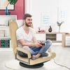 Koduva 360° besisukantis grindų kėdė su 6 padėčių atlošu, smėlio spalvos