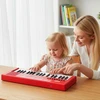 Koduva 37 klavišų vaikų pianinas su mikrofonu, raudonas