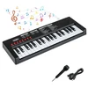 Koduva 37 klavišų vaikų pianinas su mikrofonu, juodas
