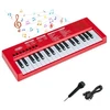 Koduva 37 klavišų vaikų pianinas su mikrofonu, raudonas
