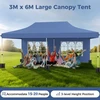 Koduva 3x6 m Pop-up Palapinė su 6 Nuimamomis Šoninėmis Sienomis Mėlyna