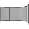 Koduva 4 dalių baseino apsauginė tvora, aliuminis / tekstilenas, juoda, 365 x 126 cm