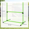 Koduva 4 dalių šunų agility rinkinys, reguliuojamas aukštis, 99 x 65 x 94 cm, žalias