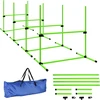 Koduva 4 dalių šunų agility rinkinys, reguliuojamas aukštis, 99 x 65 x 94 cm, žalias