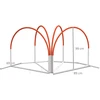 Koduva 4 dalių šunų agility rinkinys su krepšiu, plastikas, baltas ir oranžinis, 89 x 69 x 99 cm