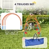 Koduva 4 dalių šunų agility treniruočių rinkinys su 4 vartais, reguliuojamas plotis, nešiojimo krepšys, mėlyna