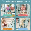 Koduva 4-in-1 vaikų čiuožykla ir sūpynės žaidimų rinkinys žalias