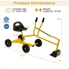 Promotion 4 ratų ekskavatorius su ergonomine atrama, geltonas