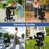 Promotion 4 ratų sulankstomas gyvūnų vežimėlis, juodas