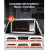 VEVOR 4U rack dėklas, ABS, 48 cm gylis, skirtas stiprintuvams ir DJ mikseriams