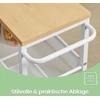Koduva 5 aukštų siauras vežimėlis su ratukais, 22 x 45,4 x 99,6 cm, ąžuolo spalvos ir baltas