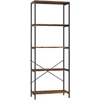Koduva 5 lygių knygų lentyna, metalas, MDF, rustikinė ruda, 79 x 35 x 161 cm