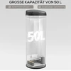 Koduva 50 l sensorinė šiukšliadėžė su minkšto uždarymo funkcija, nerūdijančio plieno, sidabrinė