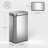 Koduva 60 l sensorinis šiukšlių dėžė, automatinis dangtis, nerūdijantis plienas, sidabrinė