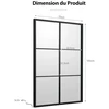 Promotion 70x100 cm Juodas Metalinės Rėmo Sieninis Veidrodis 3 sluoksnių