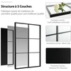 Promotion 70x100 cm Juodas Metalinės Rėmo Sieninis Veidrodis 3 sluoksnių