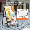 VEVOR A formos šaligatvio reklaminis stendas HS-H36, dvipusis, plieno, 61 x 91 cm