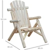Koduva Adirondack sodo kėdė su porankiais, natūrali, 83 x 68 x 101 cm