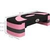 Koduva Aerobikos step platforma, reguliuojamo aukščio, 80 x 31 x 10/15/20 cm, iki 150 kg, juoda / rožinė / pilka