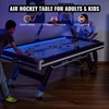 Koduva Air hockey stalas VEVOR, LED, 236 x 135 x 18 cm, su 2 rituliais ir 2 stūmikliais