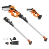 Koduva Akumuliatorinis teleskopinis genėtuvas ir mini grandininis pjūklas VEVOR ET2008, 20V 2Ah, 108-243 cm, 12,7 cm pjovimo storis