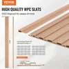Koduva Akustinės sienų plokštės VEVOR, 8 vnt., WPC, uosio medienos spalva, 245 x 17 cm