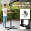 Koduva Alumininis skėtis nuo saulės su LED saulės apšvietimu, Ø 300 cm, reguliuojamo aukščio, tamsiai pilkas