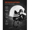 Koduva Apsauginis šalmas VEVOR su skydeliu ir ausinėmis, ABS, baltas, 53-64 cm
