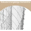 Koduva Apvali metalinė gabionų tvora, cinkuotas plienas, 90 x 40 cm, sidabro spalvos