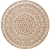 Koduva Apvalus kilimas, 120 cm skersmens, boho stiliaus, kapučino smėlio spalvos