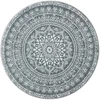 Koduva Apvalus kilimas, 160 cm skersmens, boho stiliaus, antracito pilkos spalvos