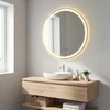 Koduva Apvalus LED vonios veidrodis, baltas, 61 cm, stiklas ir plienas