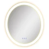 Koduva Apvalus LED vonios veidrodis, baltas, 61 cm, stiklas ir plienas