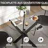 Koduva Apvalus valgomojo stalas, Ø70 cm, juodas, grūdintas stiklas ir plienas