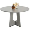 Koduva Apvalus valgomojo stalas VEVOR, pilkas, MDF, 120 x 120 x 75 cm