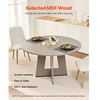 Koduva Apvalus valgomojo stalas VEVOR, pilkas, MDF, 120 x 120 x 75 cm